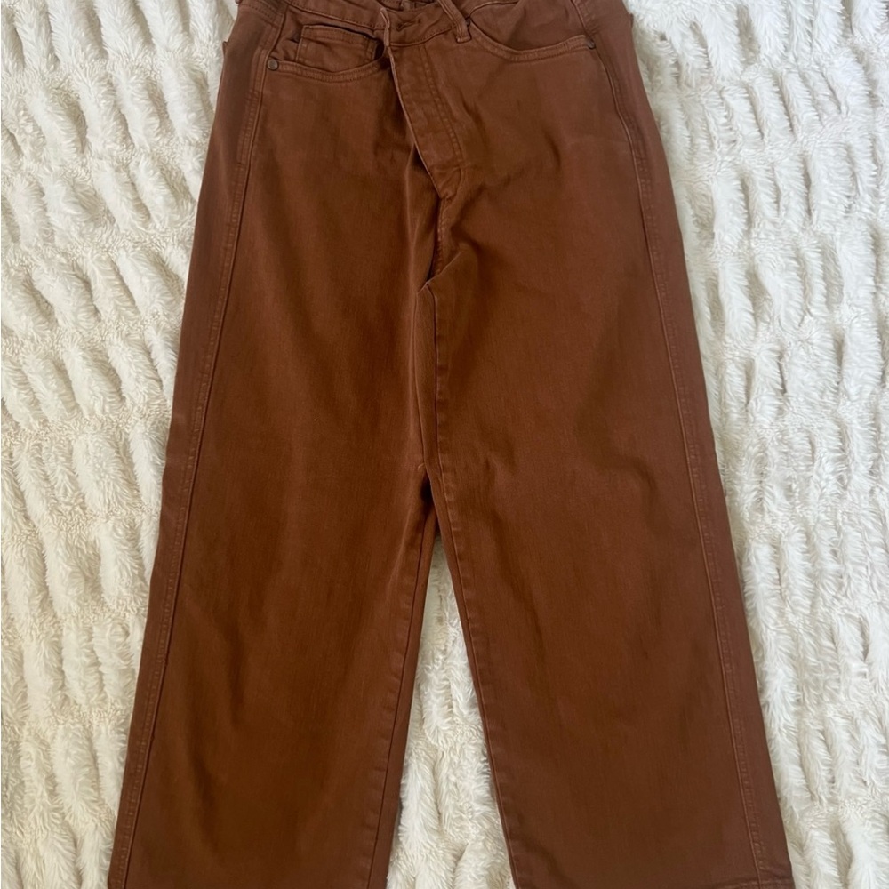 Judy Blue Brown Wide-Leg Crop Jeans 11/30